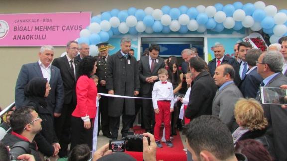 İlçemizde yeni açılan Bigalı Mehmet Çavuş Anaokulu törenle açılışı yapıldı