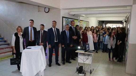 İlçe Milli Eğitim Müdürümüz Erkan BİLEN Dumlupınar Ortaokulunun Onur Çayı Projesine Katıldı