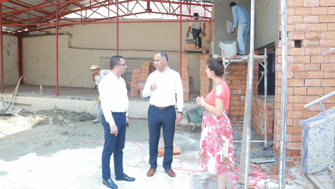 Belediye Başkanı Bülent Erdoğan ve İlçe Milli Eğitim Müdürümüz Erkan Bilen okullarda incelemelerde bulundular