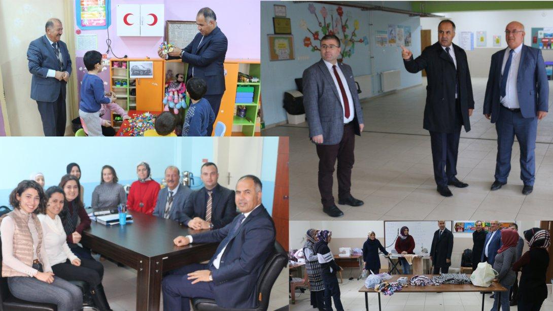 İlçe Milli Eğitim Müdürümüz Erkan BİLEN'in Kemer İçdaş İlkokulu, Balıklıçeşme İlkokulu ve Balıklıçeşme Ortaokulunu ziyaret etti