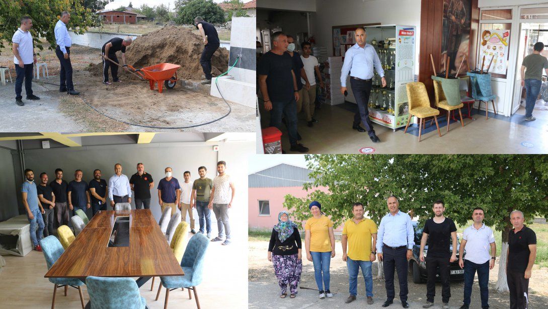 İlçe Milli Eğitim Müdürümüz Erkan BİLEN Ağaköy İlkokulu, Bakacak İlkokulu-Ortaokulu ve Hamdibey Ortaokulunu ziyaret ederek bakım onarım çalışmalarını inceledi