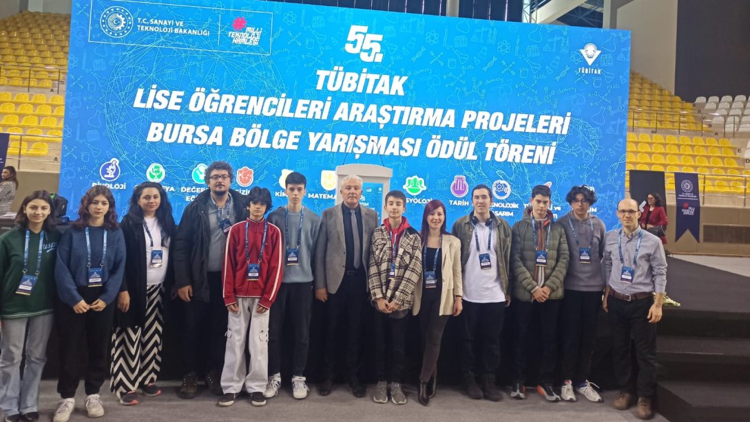 Biga İÇDAŞ Fen Lisesi 55. Tübitak Lise Öğrencileri Araştırma Projeleri Yarışmasında Bölge Üçüncüsü Oldu