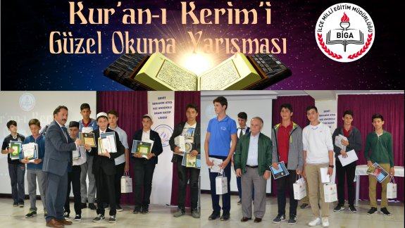Ortaokul ve Lise Erkek Öğrencileri Arası Kuranı Kerimi Güzel Okuma Yarışması Düzenlendi 