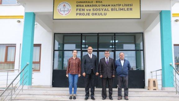 İlçe Milli Eğitim Müdürü Erkan BİLEN Biga Anadolu İmam Hatip Lisesi Fen ve Sosyal Bilimler Proje Okulunu Ziyaret Etti