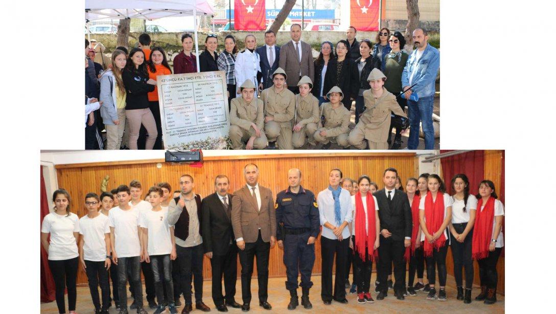 İlçe Milli eğitim Müdürü Erkan Bilen Biga Ortaokulu ve Güvemalan Ortaokulunun düzenlediği 18 Mart Çanakkale Şehitleri Anma Günü etkinliklerine katıldı 