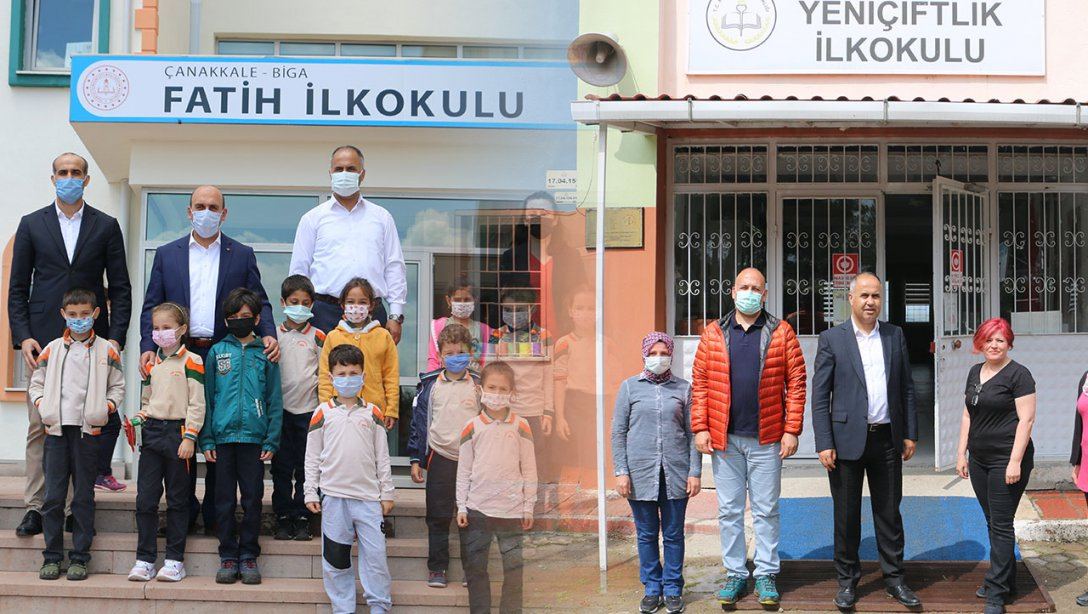 Kaymakam Mustafa Can ve İlçe Milli Eğitim Müdürümüz Erkan Bilen Okul Ziyaretlerine Devam Ediyor