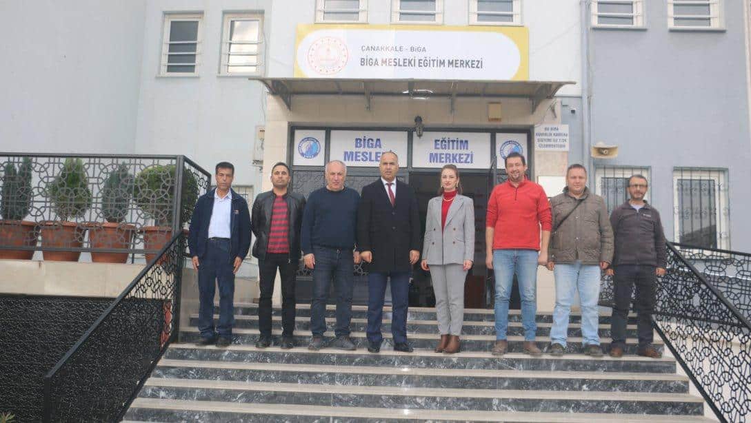 İlçe Milli Eğitim Müdürümüz Erkan Bilen Mesleki Eğitim Merkezini ziyaret etti