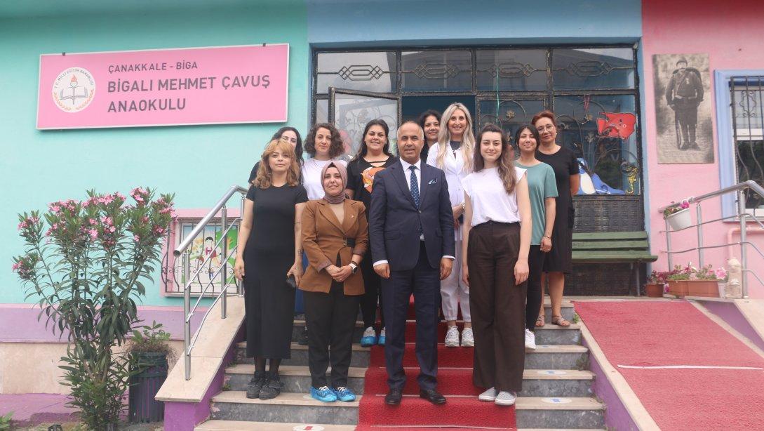 İlçe Milli Eğitim Müdürümüz Erkan Bilen Bigalı Mehmet Çavuş Anaokulunu ziyaret etti
