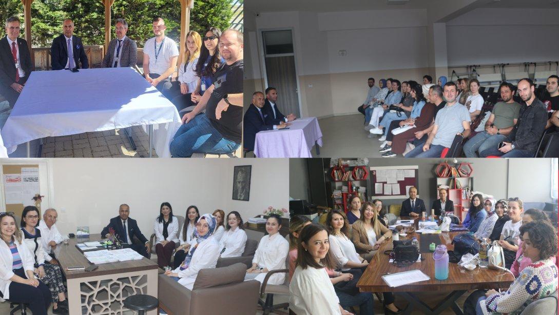İlçe Milli Eğitim Müdürümüz Erkan Bilen LGS merkezî sınav öncesi okulları ziyaret etti