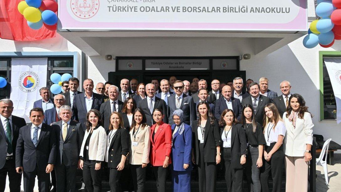 Biga Türkiye Odalar ve Borsalar Birliği Anaokulu törenle açıldı.