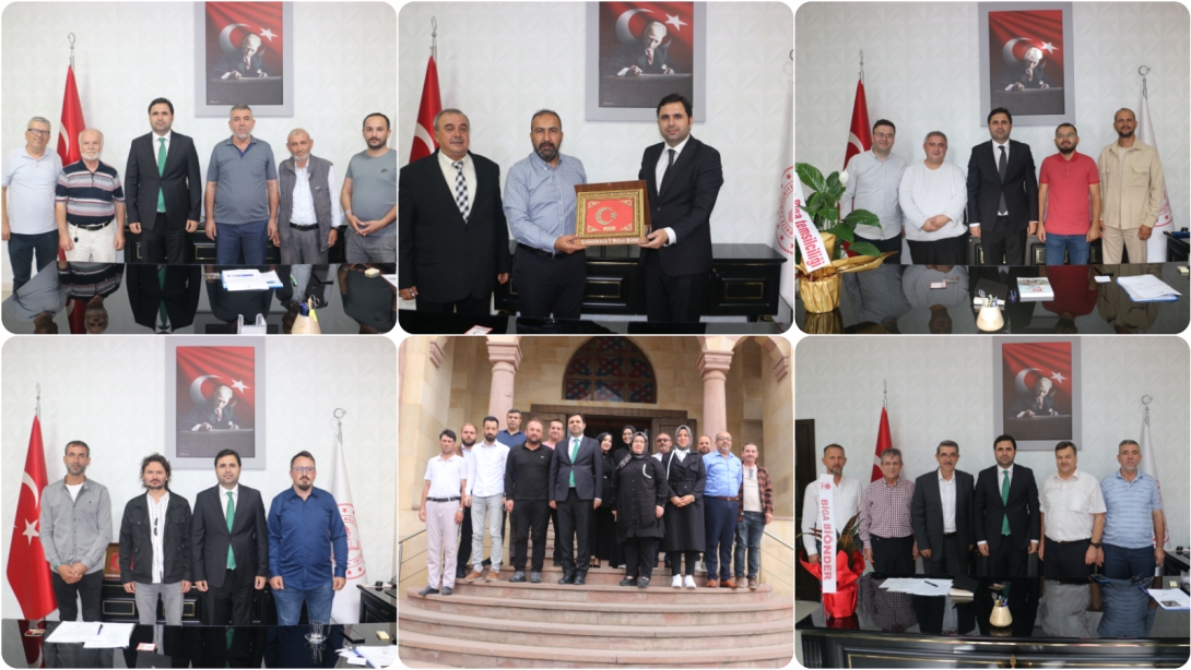 Siyasi Parti Temsilcileri ve Sivil Toplum Kuruluşlarından İlçe Milli Eğitim Müdürümüz Muhammet NAZLICAN'a Hayırlı Olsun Ziyareti